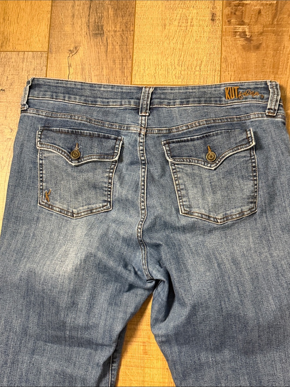 KUT from the Kloth Meg Raw Hem High Waist Wide Leg Jeans Size 16 - Picture 6 of 10